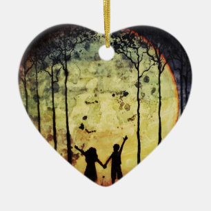 Mond-Kinder Keramikornament