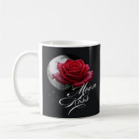 Mond Kuss Rote Rose Romantisches Geschenk