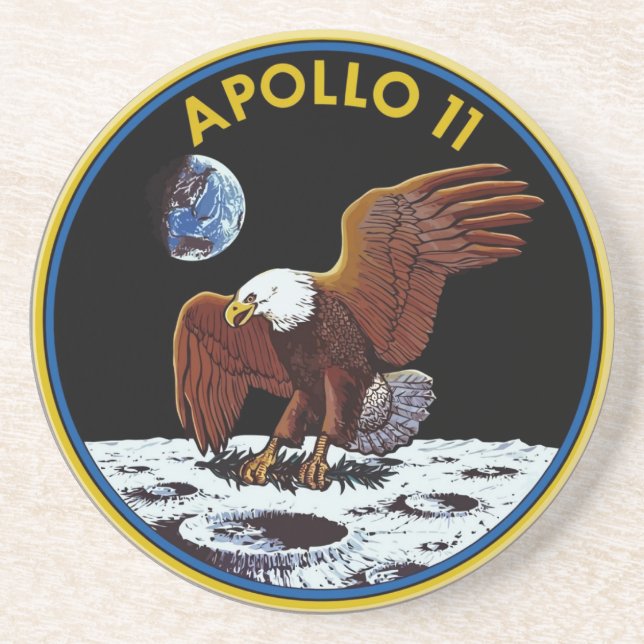 Mond-Landungs-Untersetzer Apollo 11 Getränkeuntersetzer (Vorne)