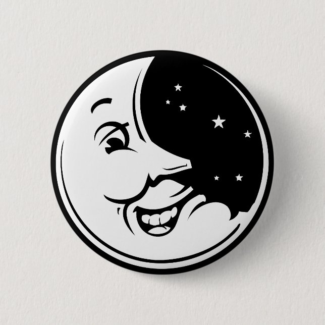 Mond-leises Lachen Button (Vorderseite)