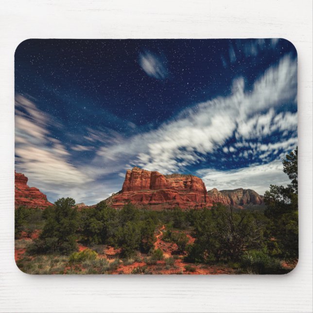 Mond-Licht über Sedona, Arizona Mousepad (Vorne)