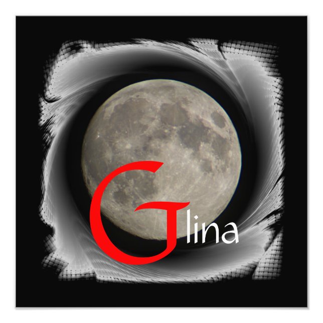 Mond, Lune, Luna, Glina, Moon Poster (Vorne)
