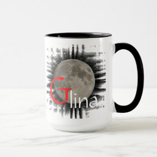 Mond, Lune, Luna, Glina, Moon Tasse