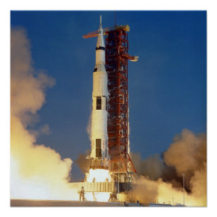Mond-Missions-Raumschiff-Bodenansicht Poster