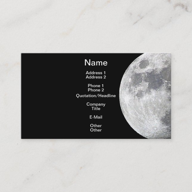 MOND Mondthema Visitenkarte (Vorderseite)