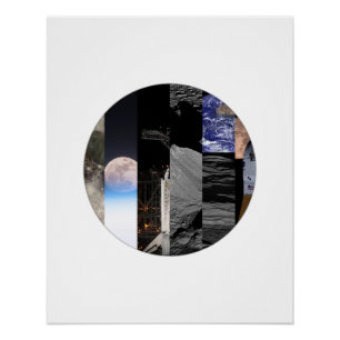 Mond-Mosaik - Mond-Collage-Poster Poster