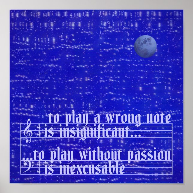 Mond-Musikposter Poster (Vorne)