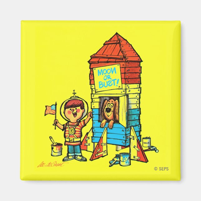 Mond oder Bust! Magnet (Vorne)