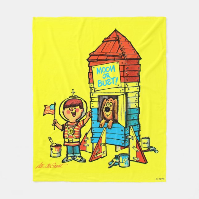 Mond oder Fehlschlag! Fleecedecke (Vorderseite)