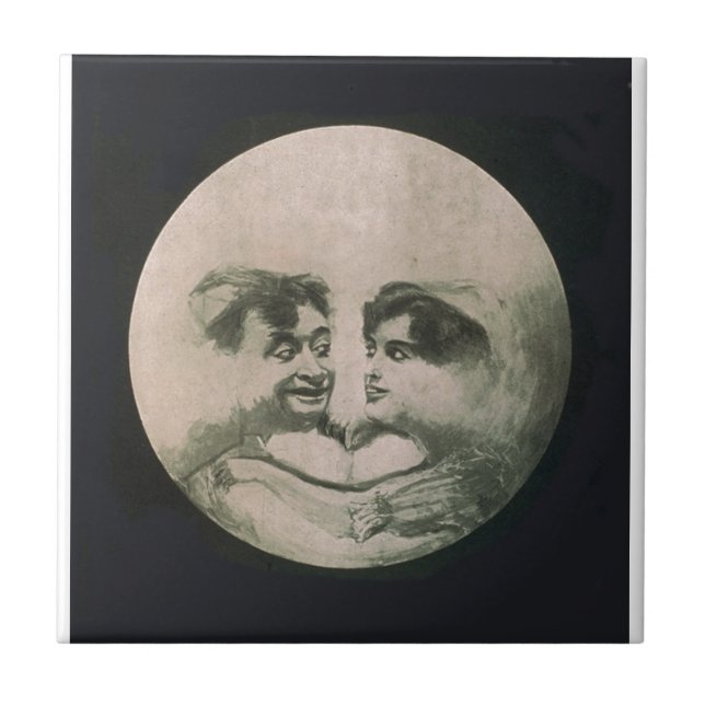 Mond-optische Täuschung Fliese (Vorderseite)