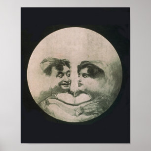 Mond-optische Täuschung Poster