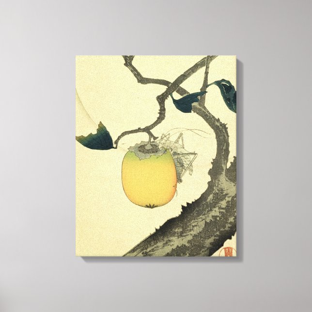 Mond, Persimmon und Grasshopper, 1807 Leinwanddruck (Vorderseite)