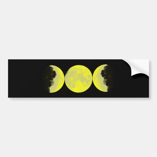Mond Phasen moon phases Autoaufkleber (Vorne)
