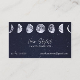 Mond Phases Celestial Hair Stylist Business Cards Visitenkarte