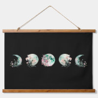 Mond Phases Wood Topped Wall Tapestry