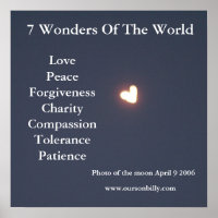 Mond-Poster in Herzform