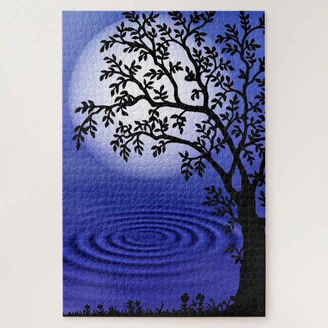 Mond-Puzzelsee-Baum Puzzle (Vertikal)