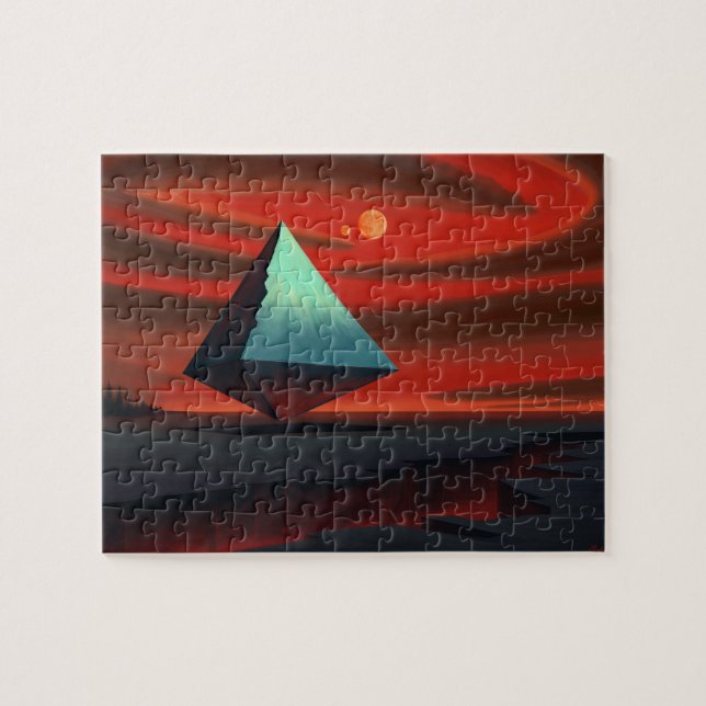 Mond-Pyramide Puzzle (Horizontal)