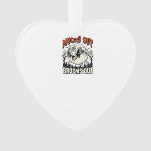 Mond raus Besen raus Vintage Halloween Hexen Desig Ornament