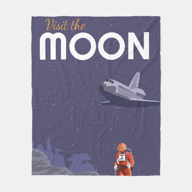 Mond Reise Fleecedecke (Vorderseite)