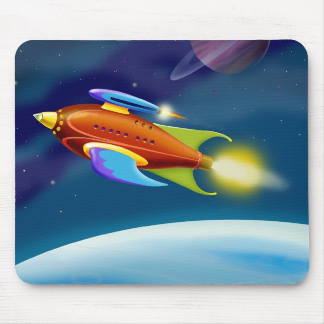 Mond Rocket Mousepad (Vorne)
