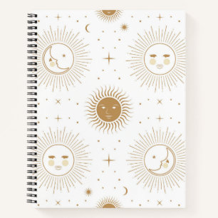 Mond, Sonne und Sterne Notizbuch