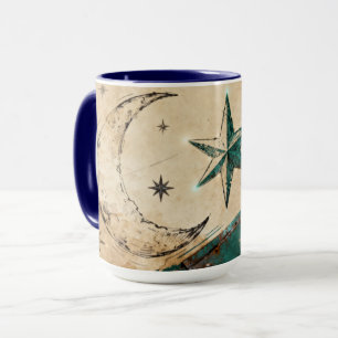 Mond & Stern Digital-Artefakt Zukunft Mittelalte Tasse