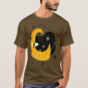 Mond Stern Raum Himmel Nacht Retro Organisch Abstr T-Shirt