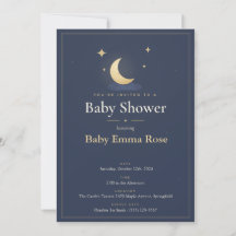 Mond & Sterne Baby Shower Einladung
