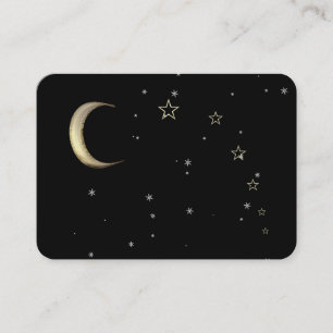 Mond Sterne Fallender Stern Spirituelle Visitenkar Visitenkarte