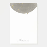 Mond Sterne Faux Gold Post-it-Notizen