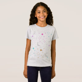 Mond & Sterne Minimalist Lavendel T-Shirt