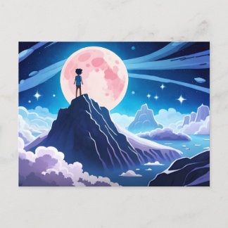 Mond, Sterne und Galaxie - Das Leben ist nur ein T Postkarte