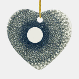 Mond strahlt schwarze abstrakte Kunst aus Keramikornament