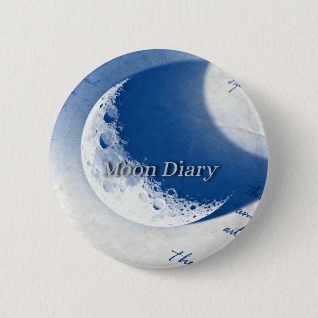 Mond-Tagebuch Button (Vorderseite)