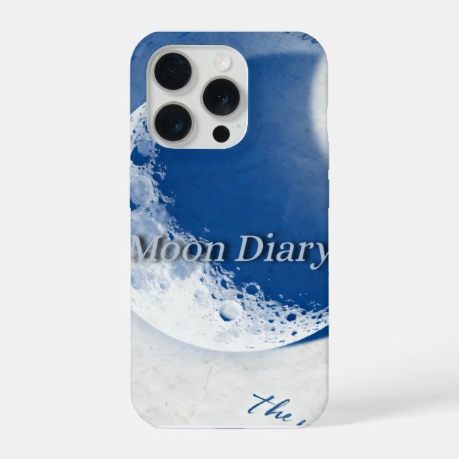 Mond-Tagebuch  iPhone Hülle (Rückseite)