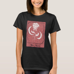 Mond Tarotkarte Rose Mystische Karten Okkultismus T-Shirt