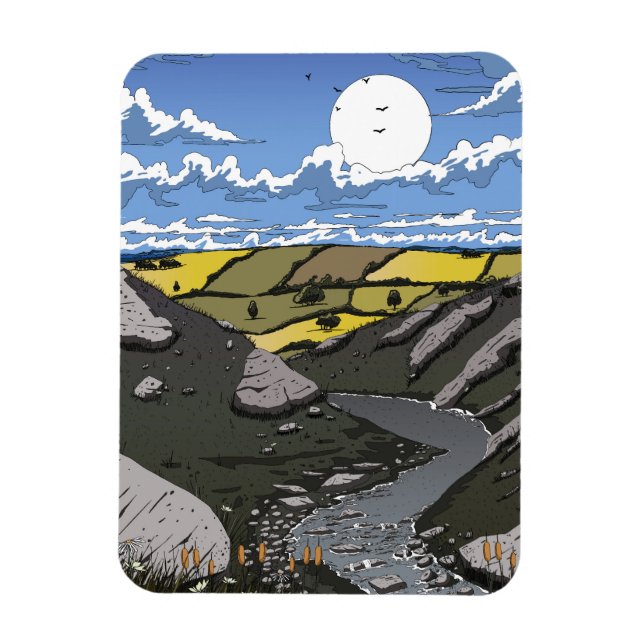 Mond über dem Tal Magnet (Vertikal)