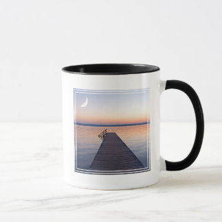 Mond über die Buscharner Fußgängerbrücke | Starnbe Tasse