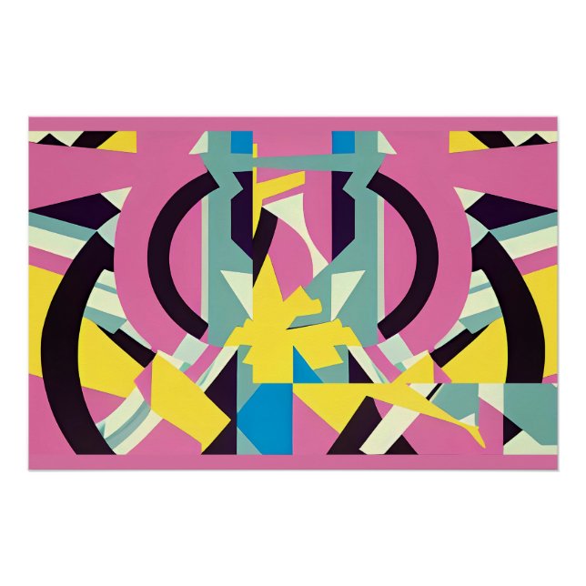 Mond über meinem Memphis Poster (Vorderseite)