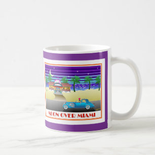 Mond über Miami lila Tasse
