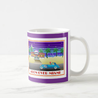 Mond über Miami lila Tasse