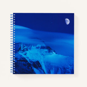 Mond über Mt. Everest Tibet, China Notizbuch