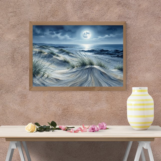 Mond über ruhigem Meer Poster (MOON OVER CALM SEA)