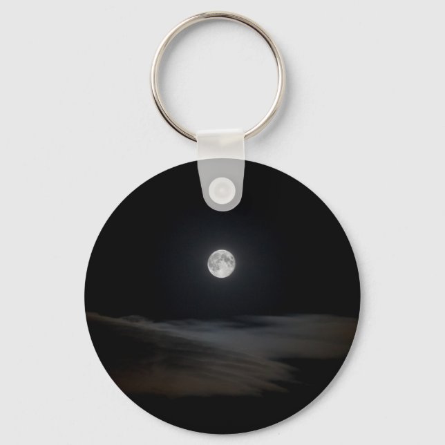 Mond über Wolken Schlüsselanhänger (Vorderseite)