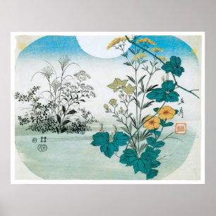 Mond und Blume Poster