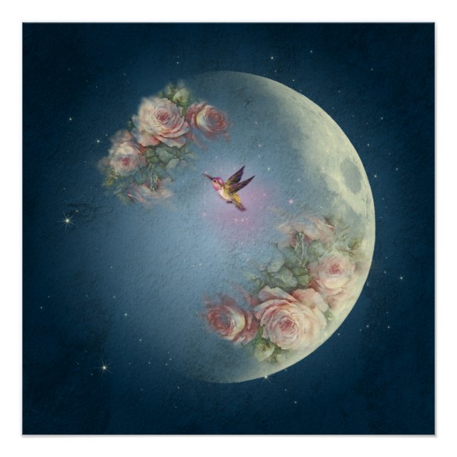 Mond und Blume - Poster (Vorderseite)