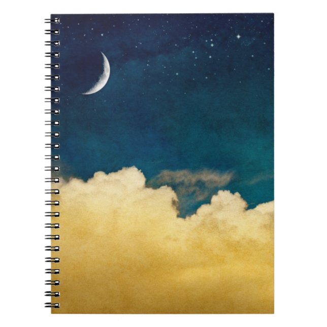 Mond und Cloudscape Notizblock (Vorderseite)