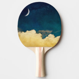 Mond und Cloudscape Tischtennis Schläger