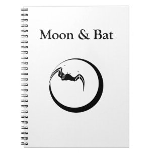 Mond und Fledermaus Notizblock